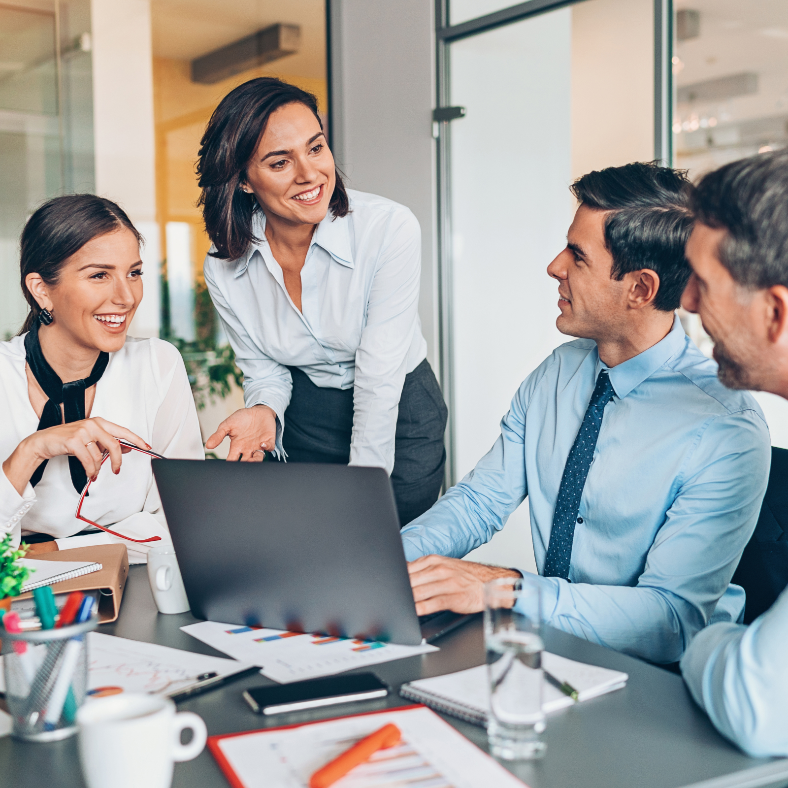 four business professionals